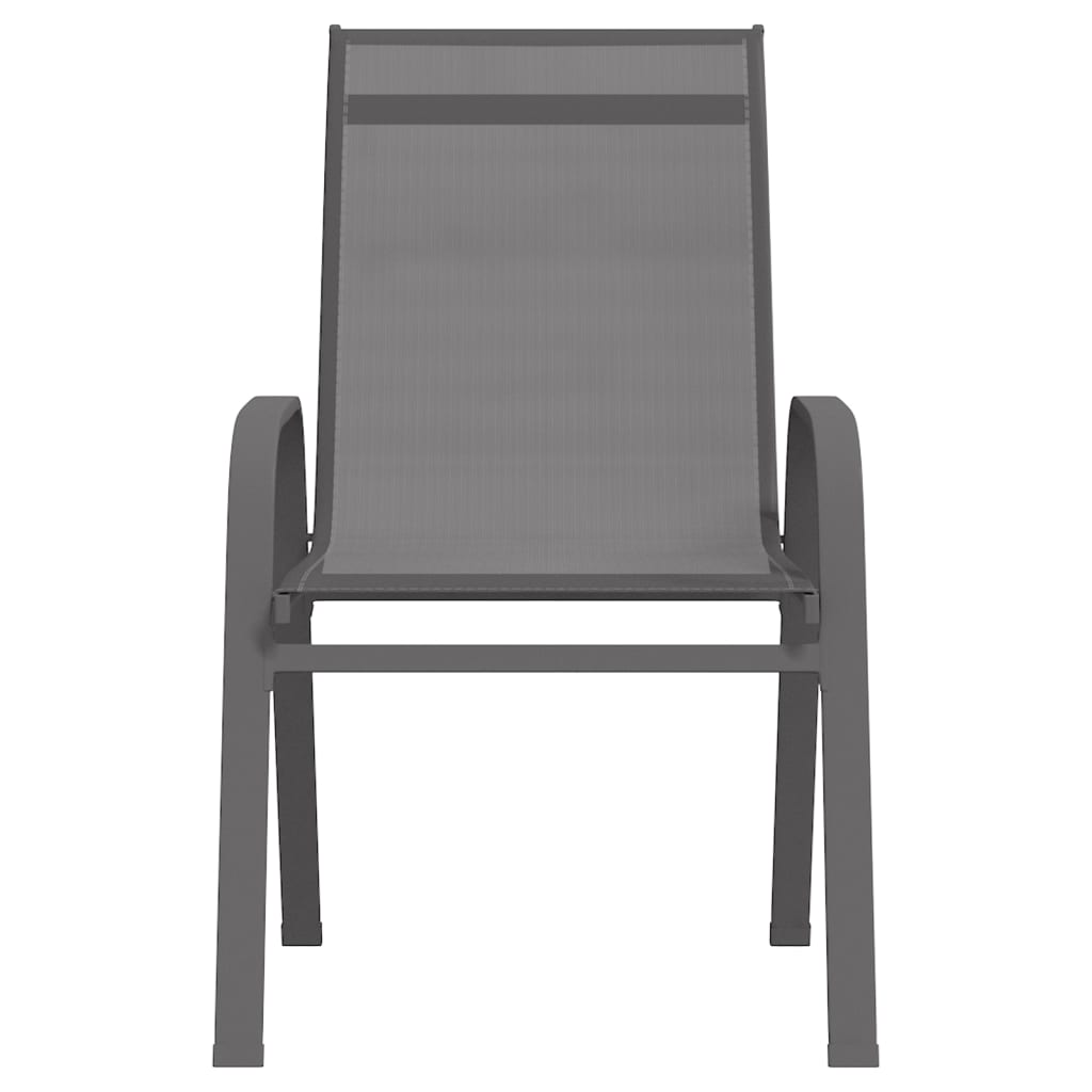 vidaXL Stohovatelné zahradní židle 4 ks šedé textilenová tkanina