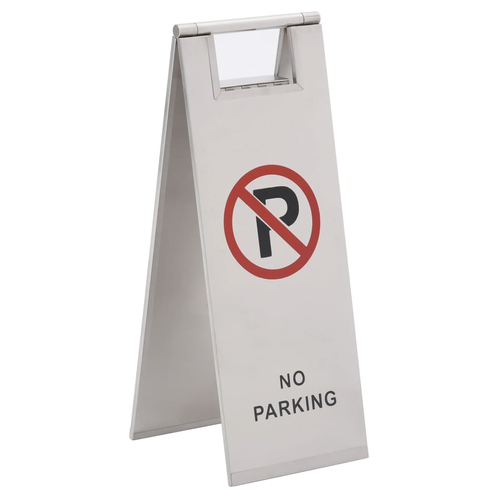 vidaXL Skládací cedule zákaz parkování nerezová ocel