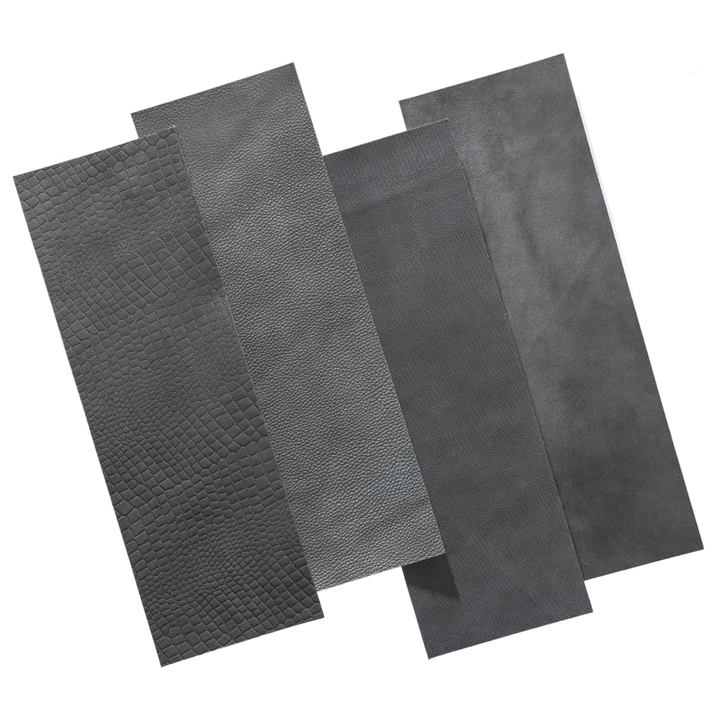 WallArt Kožené nástěnné panely Connaught shady grey 16 ks