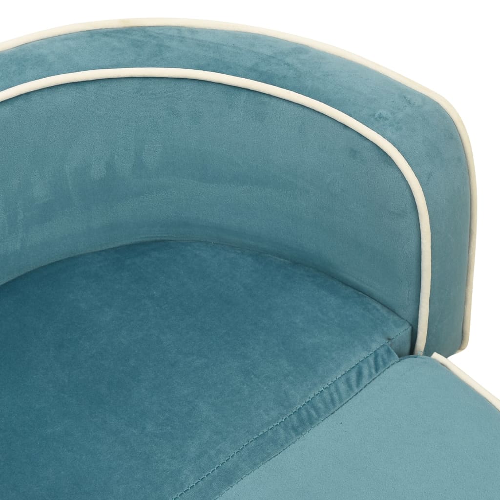 vidaXL Rozkládací pohovka pro psy tyrkysová 73x67x26 cm plyš pratelná