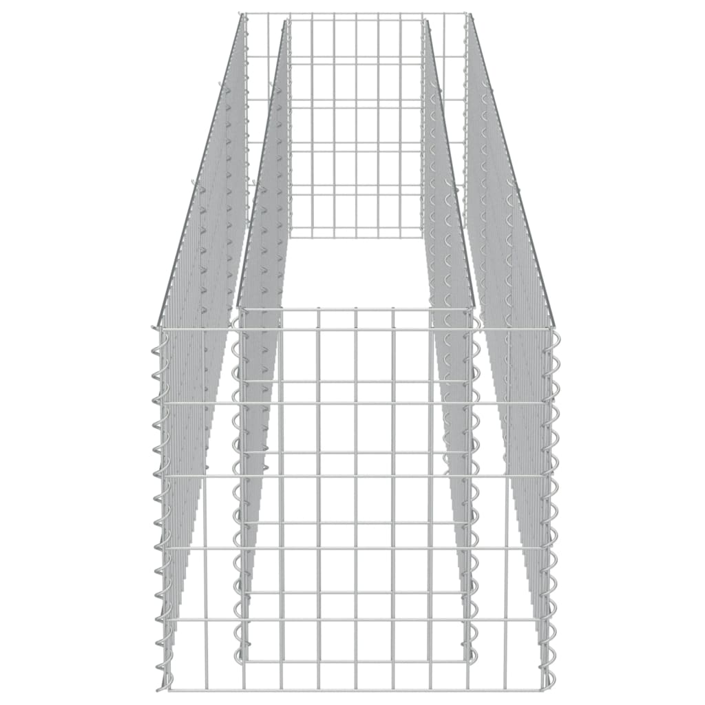 vidaXL Gabionový vyvýšený záhon pozinkovaná ocel 270 x 50 x 50 cm