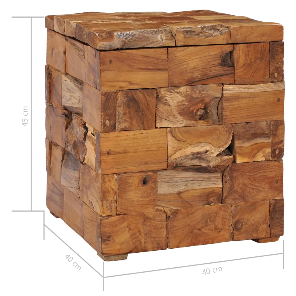 vidaXL Úložná stolička masivní teakové dřevo