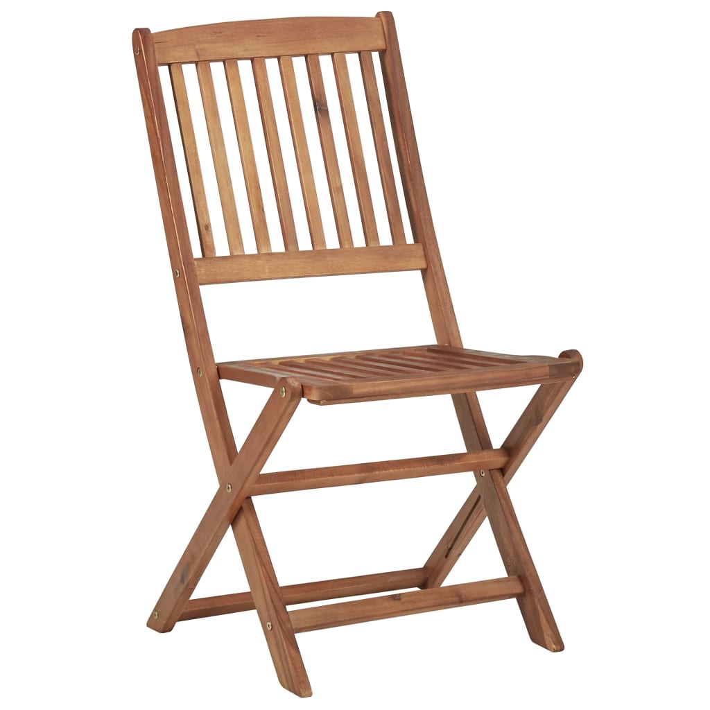 vidaXL Skládací zahradní židle 4 ks masivní akáciové dřevo