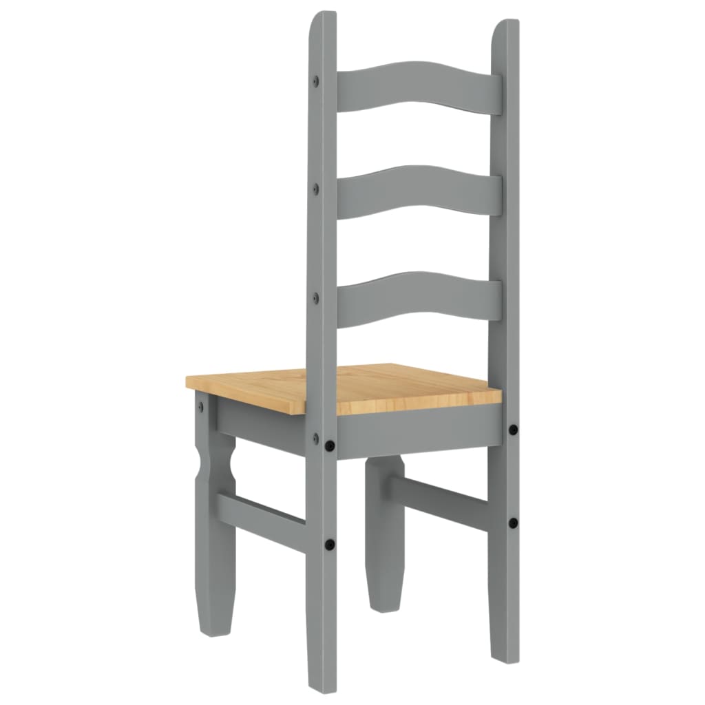vidaXL Jídelní židle 2 ks Corona šedé 42x47x107 cm masivní borovice