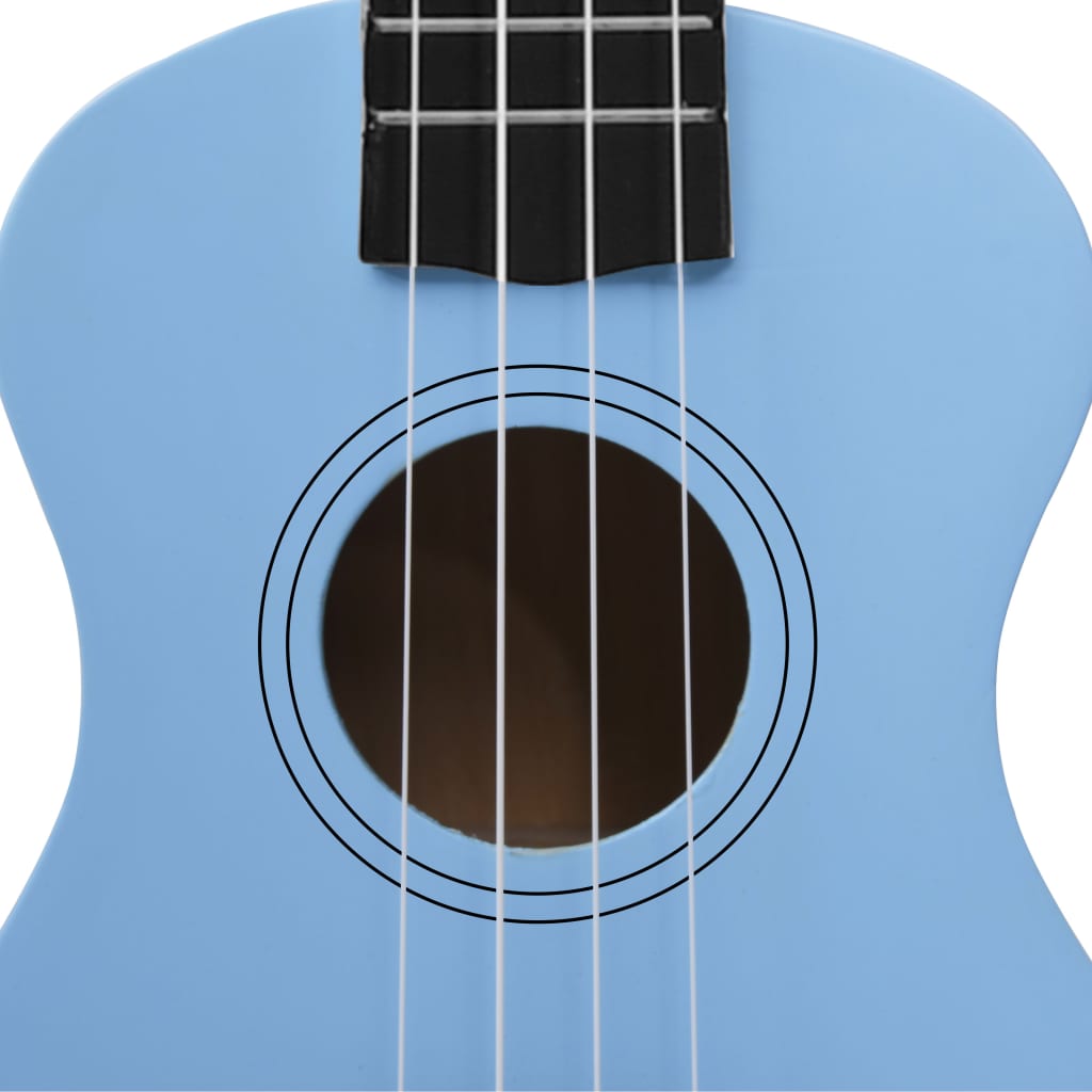 vidaXL Set soprano ukulele s obalem pro děti blankytně modré 21"
