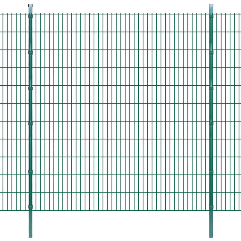 vidaXL 2D zahradní plotové dílce a sloupky 2008x2230 mm 14 m zelené