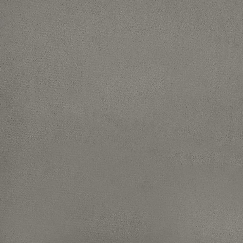 vidaXL Čelo postele světle šedé 80 x 5 x 78/88 cm samet