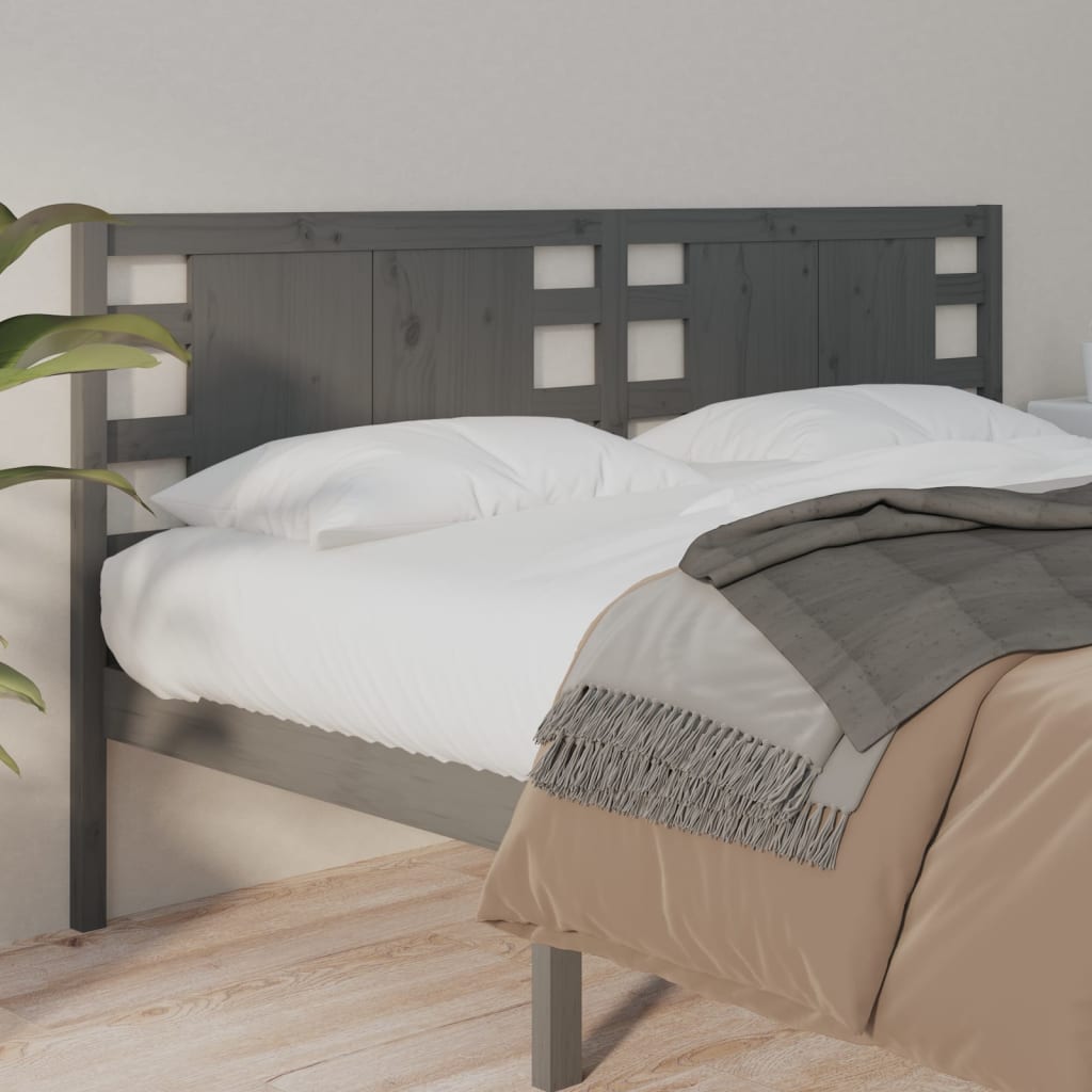 vidaXL Čelo postele šedé 166 x 4 x 100 cm masivní borovice
