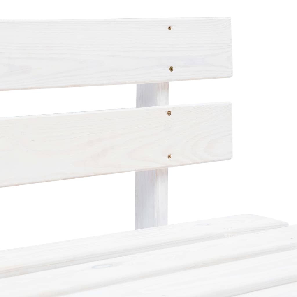 vidaXL Zahradní lavice z palet dřevo bílá