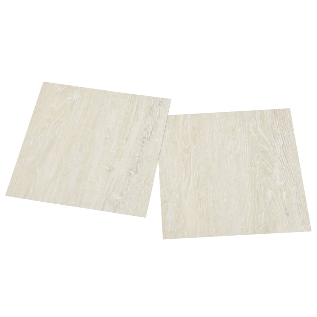 vidaXL Samolepicí podlahové desky 55 ks PVC 5,11 m² krémové