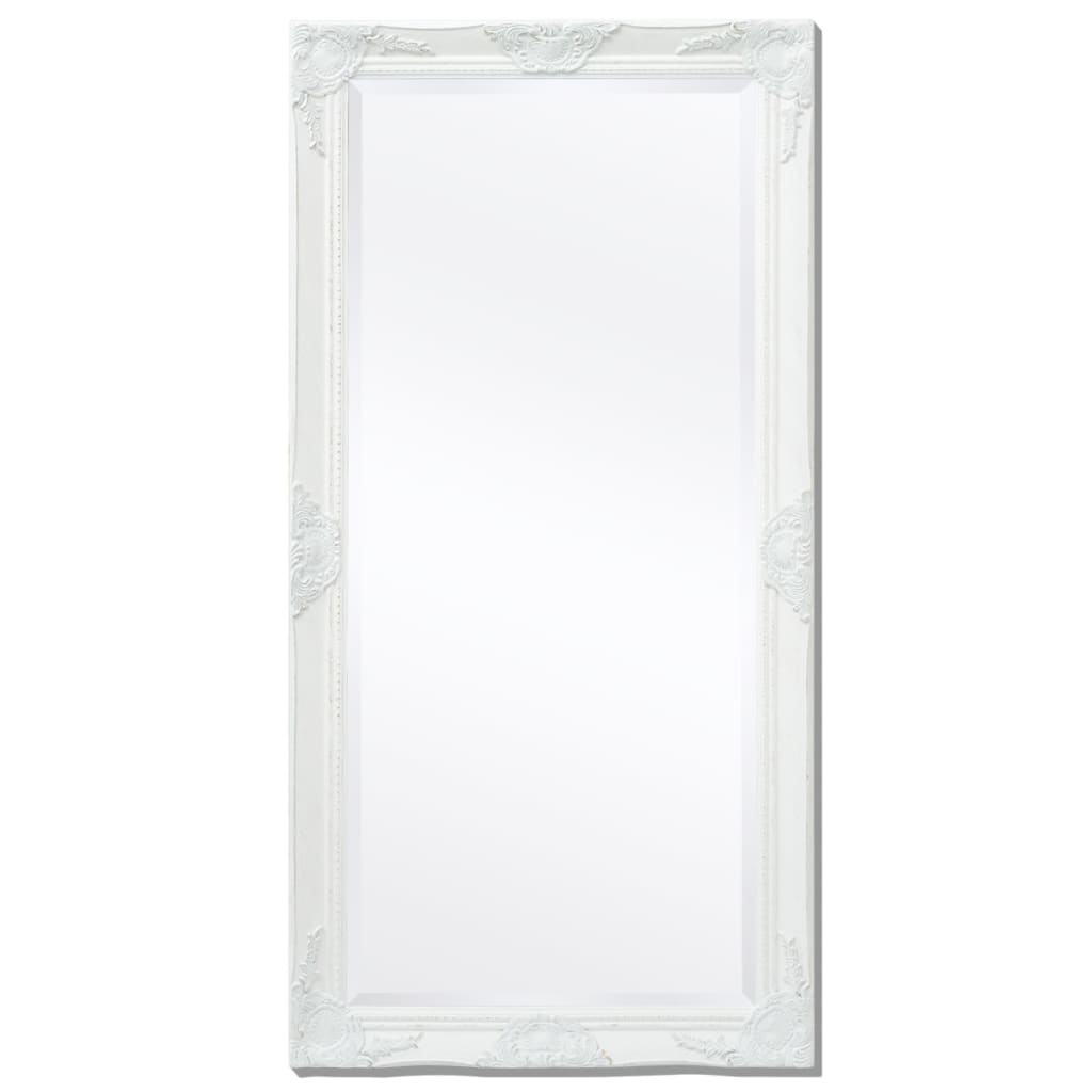 vidaXL Nástěnné zrcadlo barokní styl 120 x 60 cm bílé