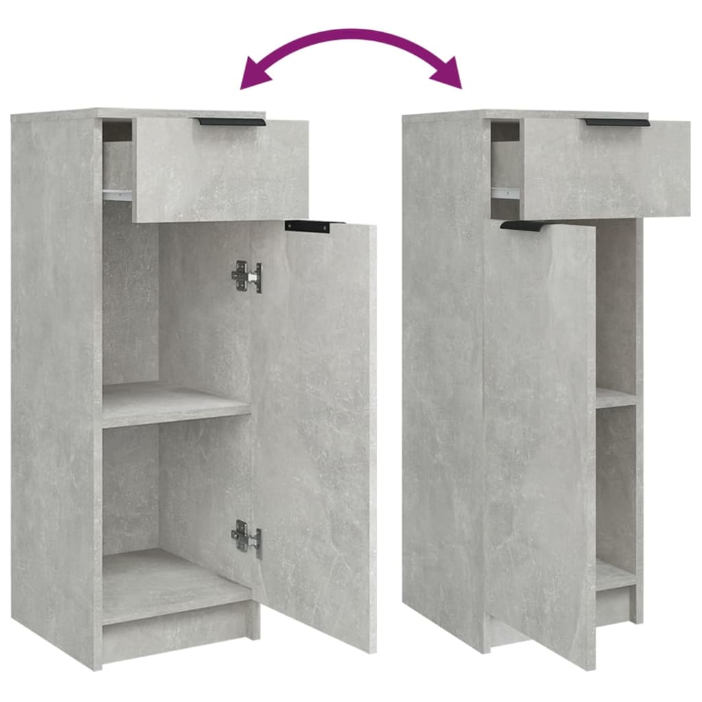 vidaXL 4dílná sada koupelnových skříněk betonově šedá kompozitní dřevo