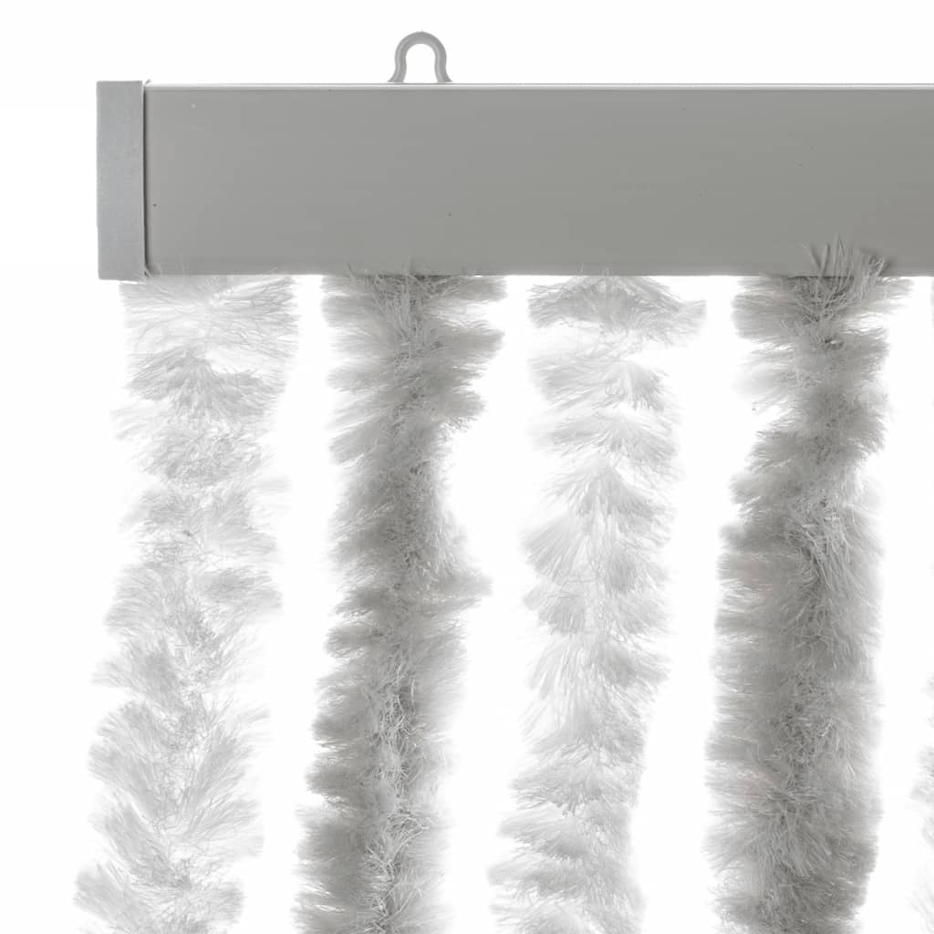 vidaXL Závěs proti hmyzu světle šedý a bílý 90 x 200 cm žinylka