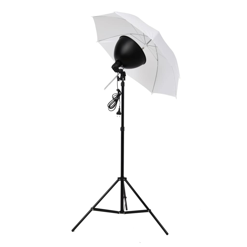 vidaXL Sada studiových světel: deštníky, stínidla a stativy