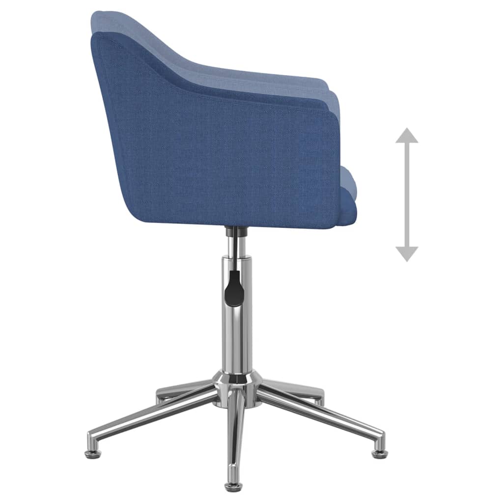 vidaXL Otočná kancelářská židle modrá textil