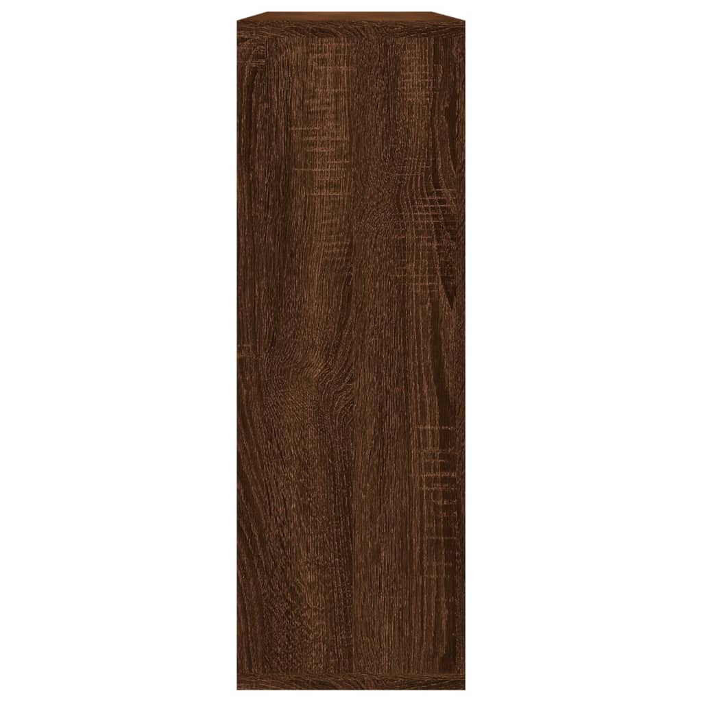 vidaXL Nástěnná police hnědý dub 104 x 20 x 58,5 cm kompozitní dřevo