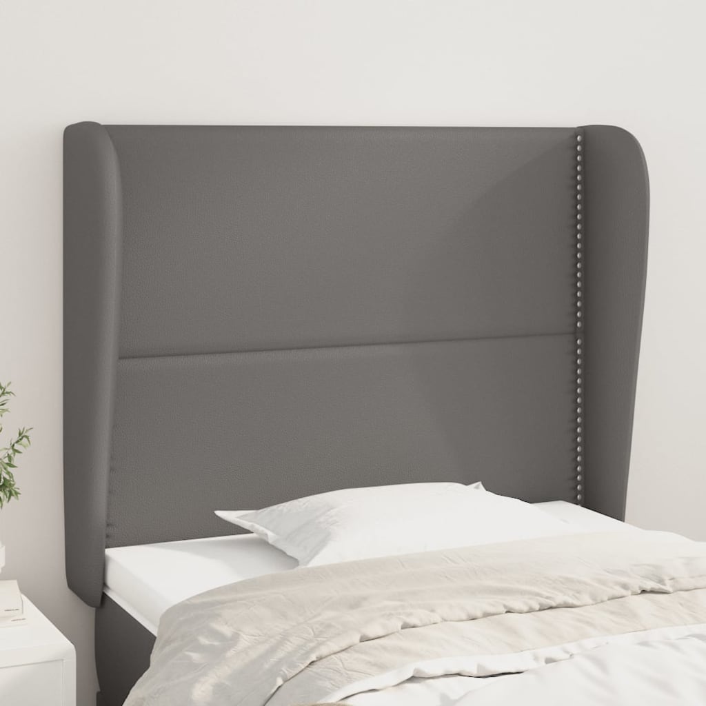 vidaXL Čelo postele typu ušák šedé 83 x 23 x 118/128 cm umělá kůže