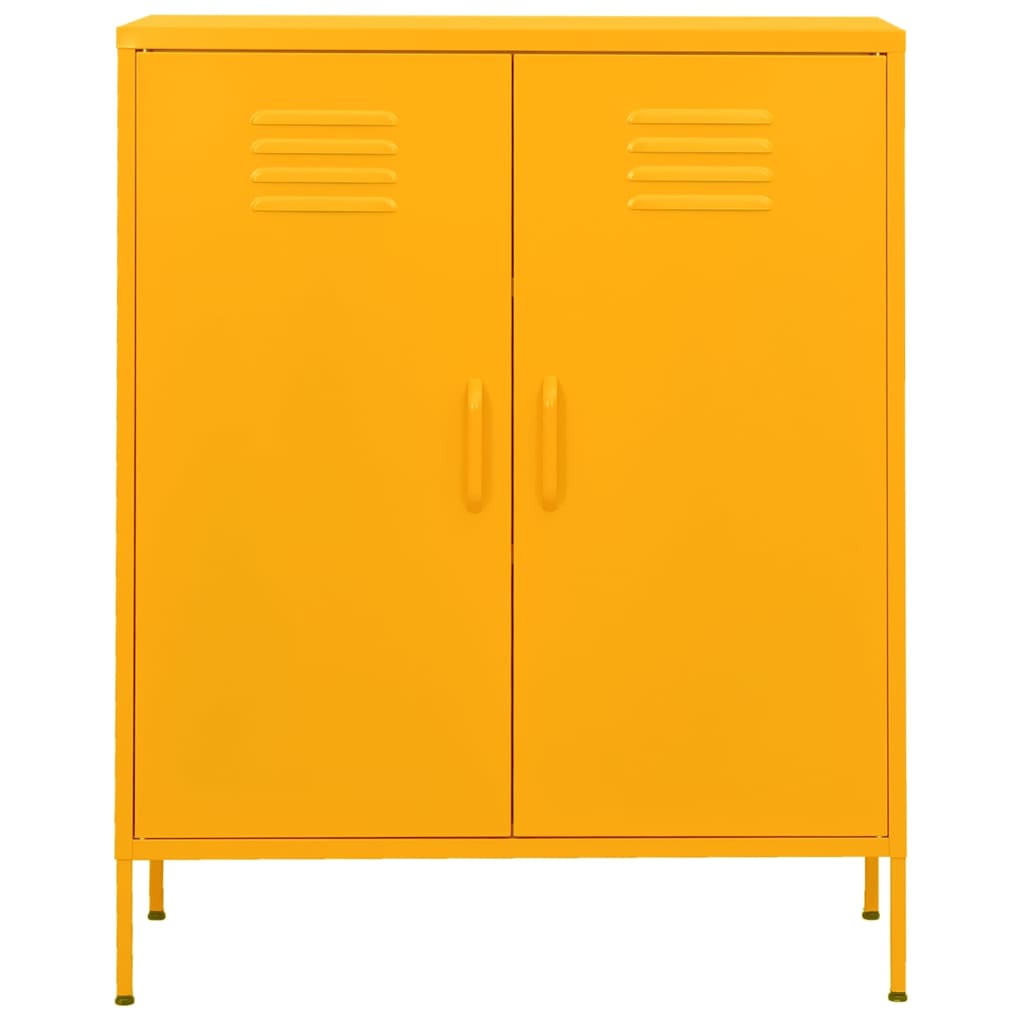 vidaXL Úložná skříň hořčicově žlutá 80 x 35 x 101,5 cm ocel