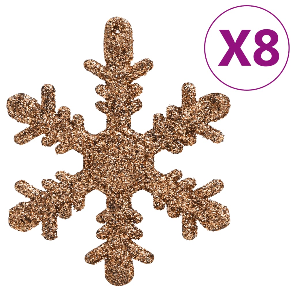 vidaXL 111dílná sada vánočních ozdob růžově zlatá polystyren