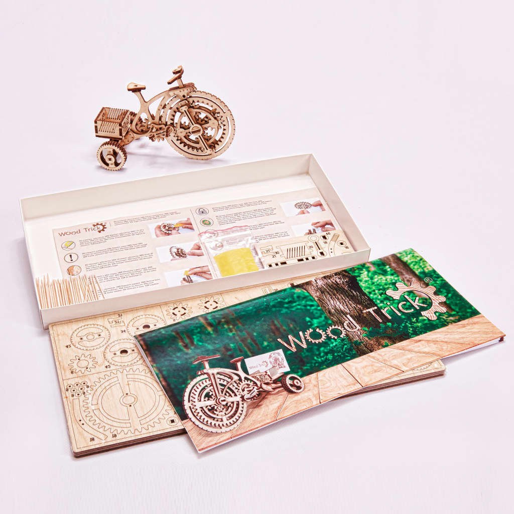 425873 Wood Trick Wooden Scale Model Kit Bicycle