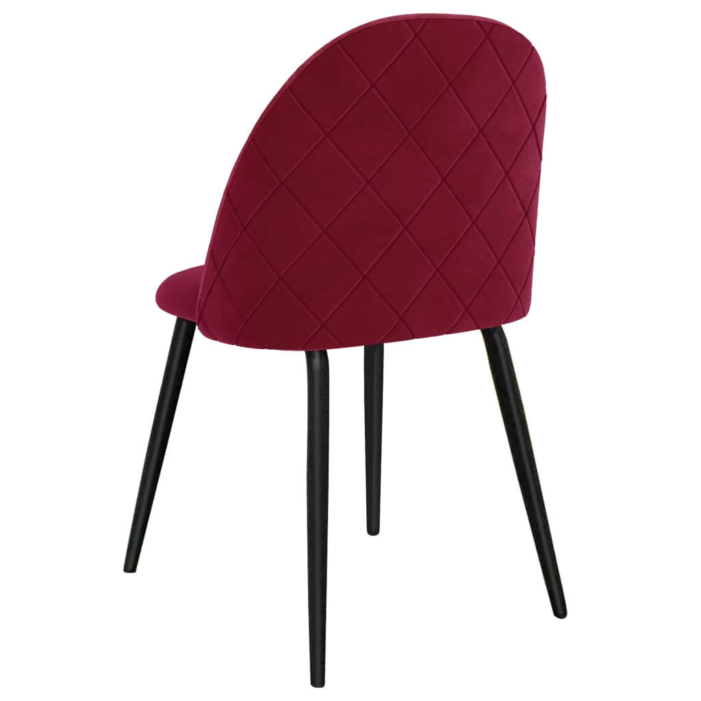 vidaXL Jídelní židle 2 ks vínové textil