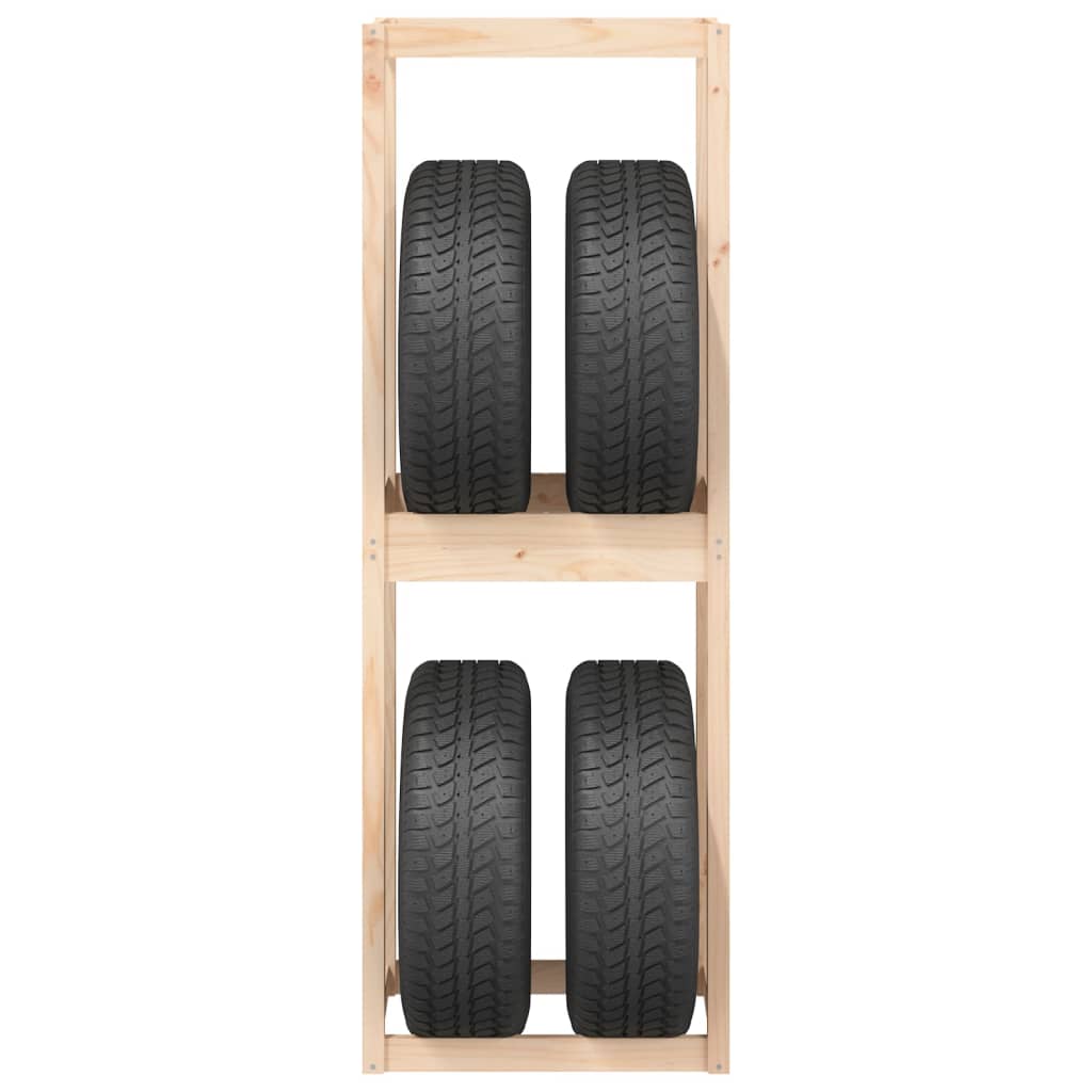 vidaXL Stojan na pneumatiky 63 x 40 x 180 cm masivní borové dřevo