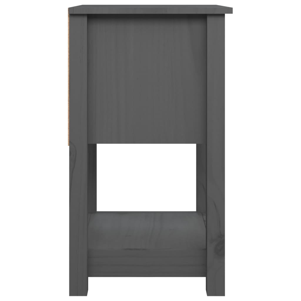 vidaXL Noční stolek šedý 40 x 35 x 61,5 cm masivní borové dřevo