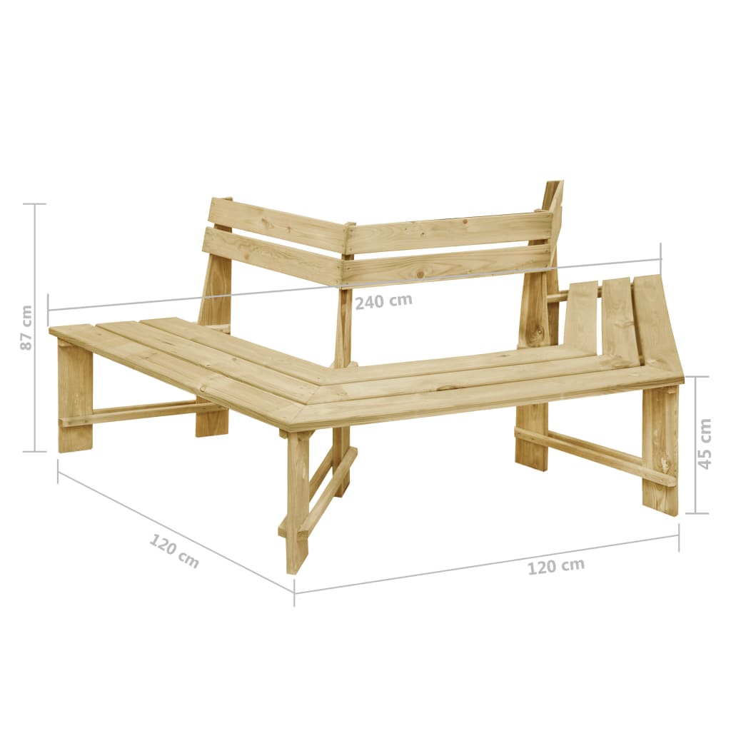 vidaXL Zahradní lavice 240 cm impregnované borové dřevo