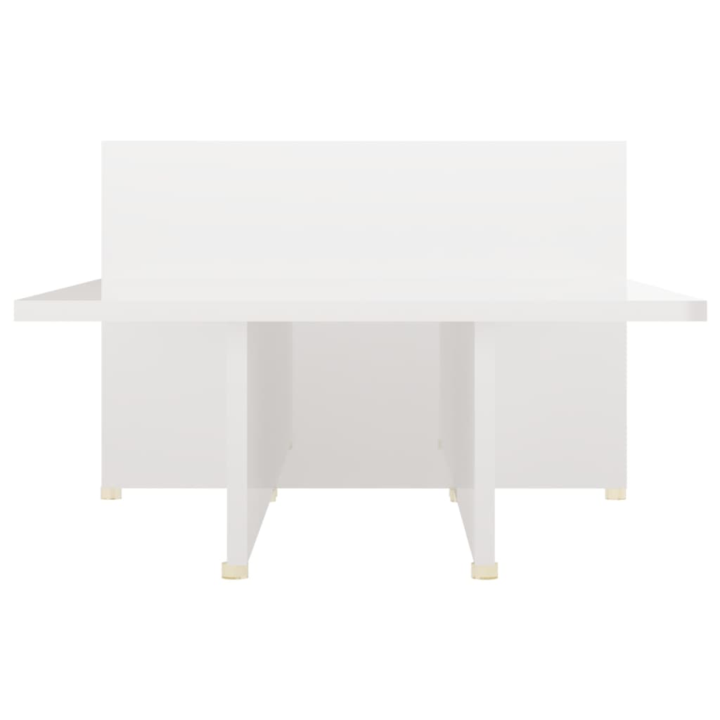vidaXL Konferenční stolek bílý s leskem 111,5x50x33cm kompozitní dřevo