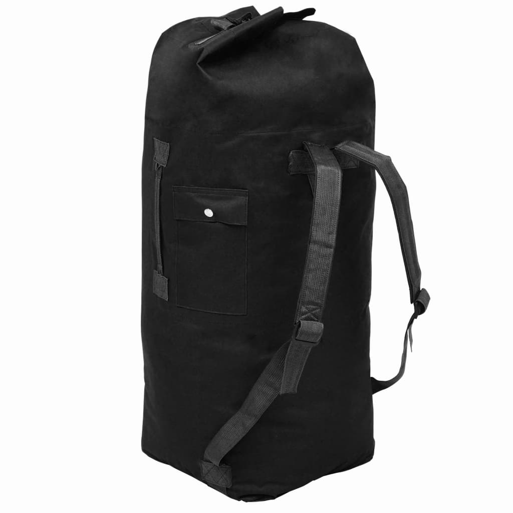 vidaXL Sportovní taška v army stylu 85 l černá