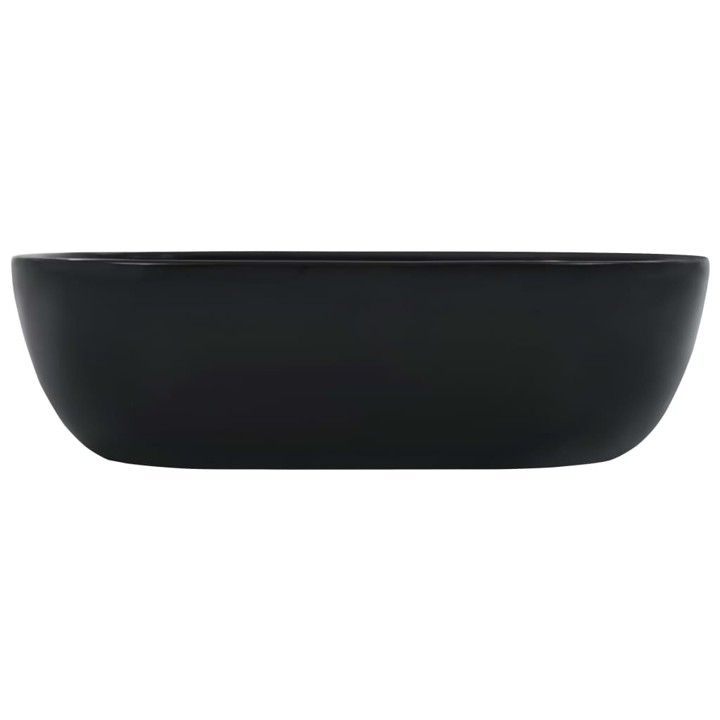 vidaXL Umyvadlo černé 45,5 x 32 x 13 cm keramika