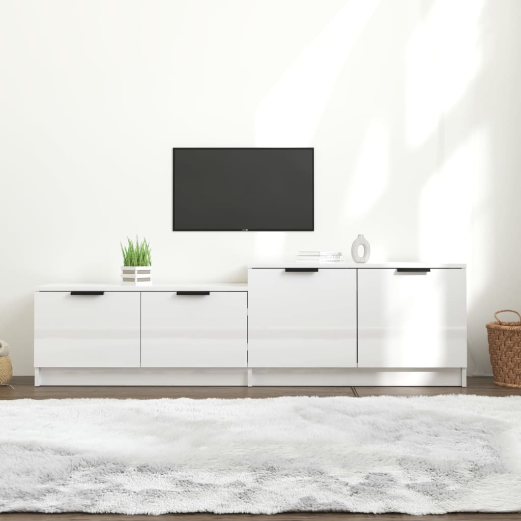 vidaXL TV skříňka lesklá bílá 158,5 x 36 x 45 cm kompozitní dřevo
