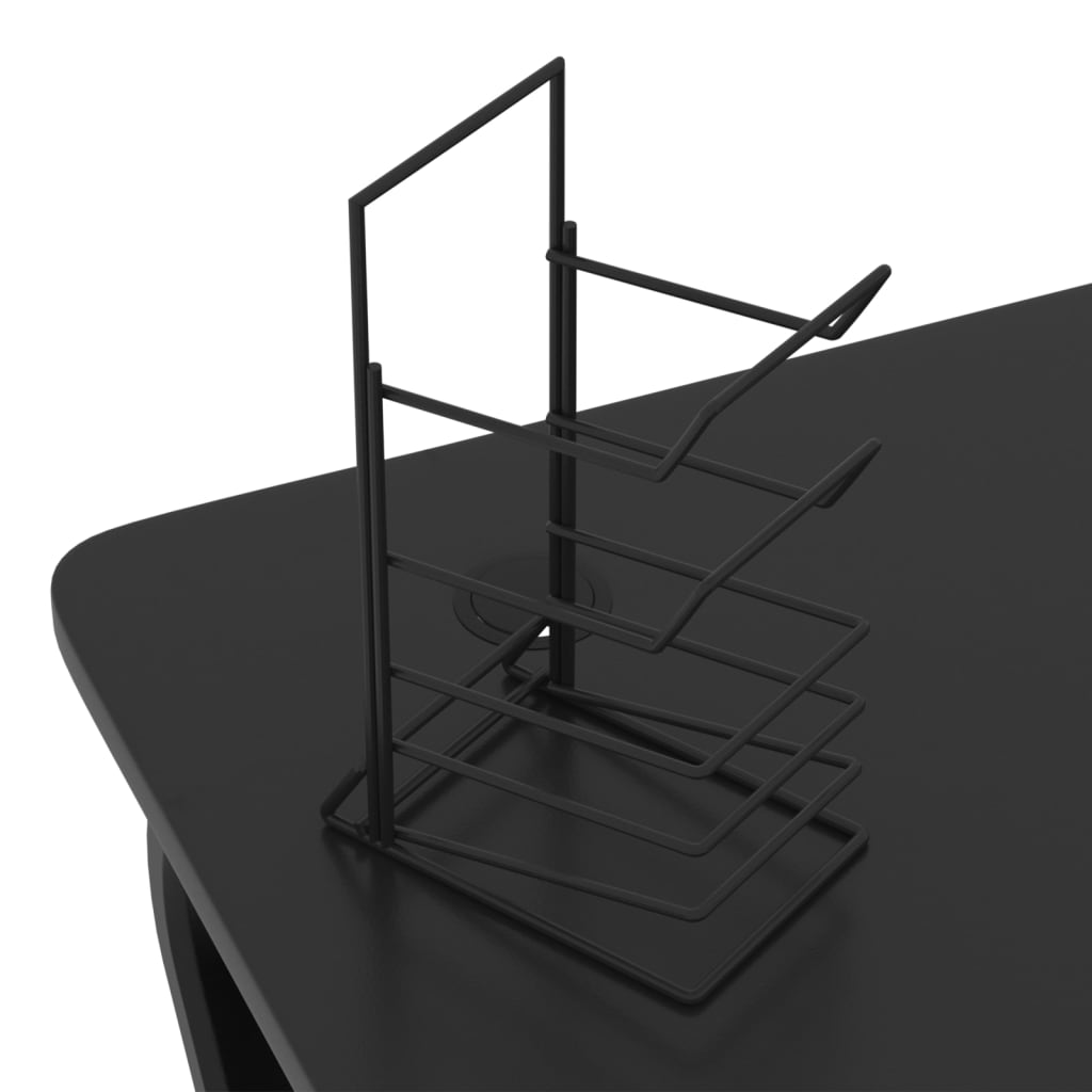 vidaXL Herní stůl s nohami ve tvaru ZZ černý 110 x 60 x 75 cm