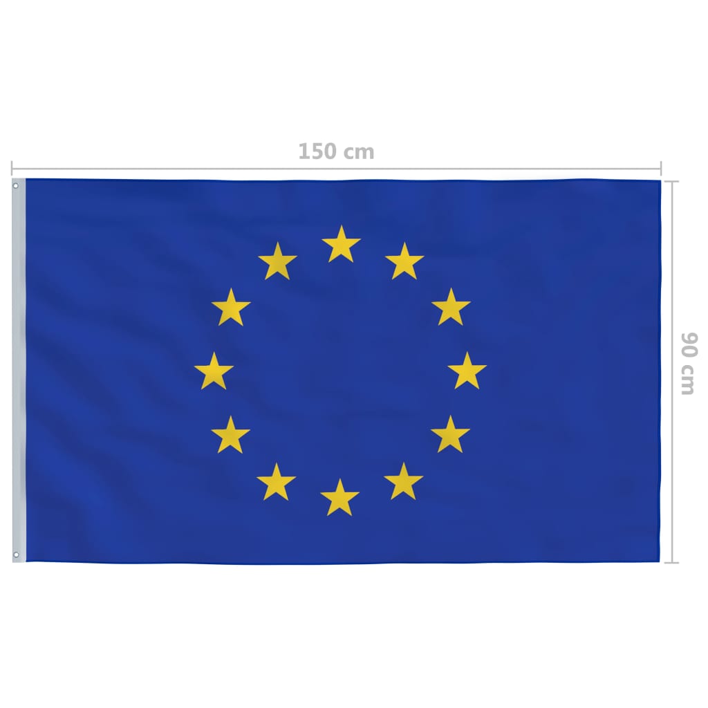 vidaXL Vlajka Evropské unie 90 x 150 cm