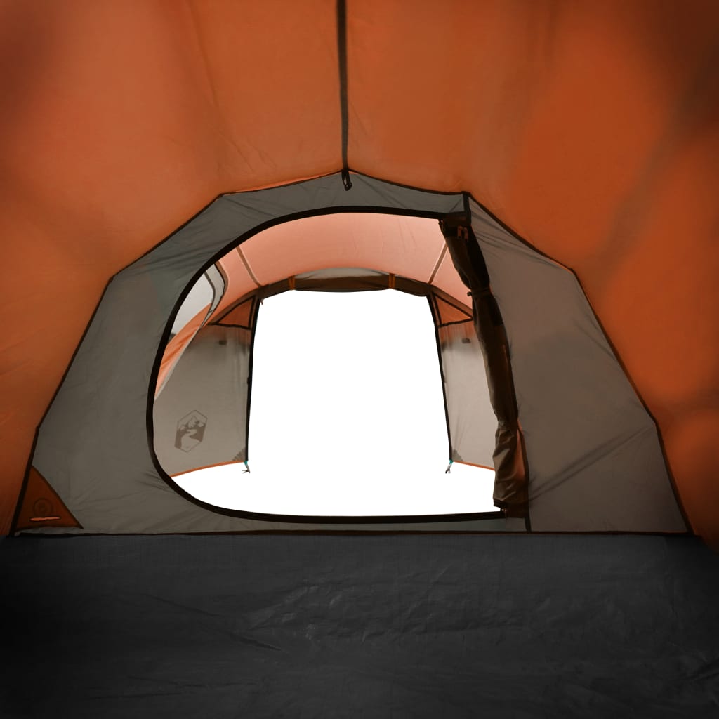 vidaXL Kempingový stan tunel pro 2 osoby šedý a oranžový nepromokavý
