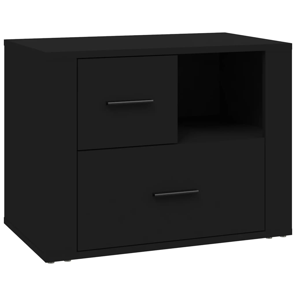 vidaXL Noční stolek černý 60 x 36 x 45 cm kompozitní dřevo
