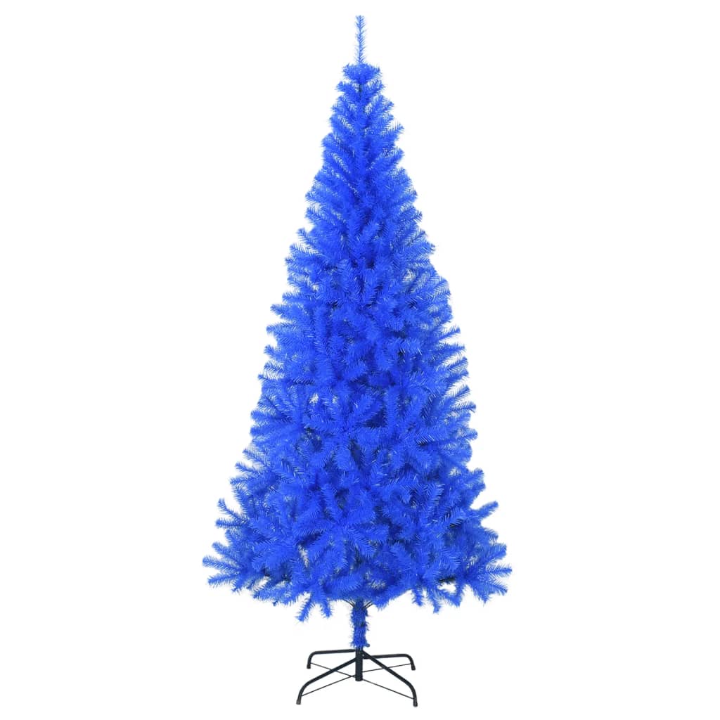 vidaXL Umělý vánoční stromek se stojanem modrý 240 cm PVC