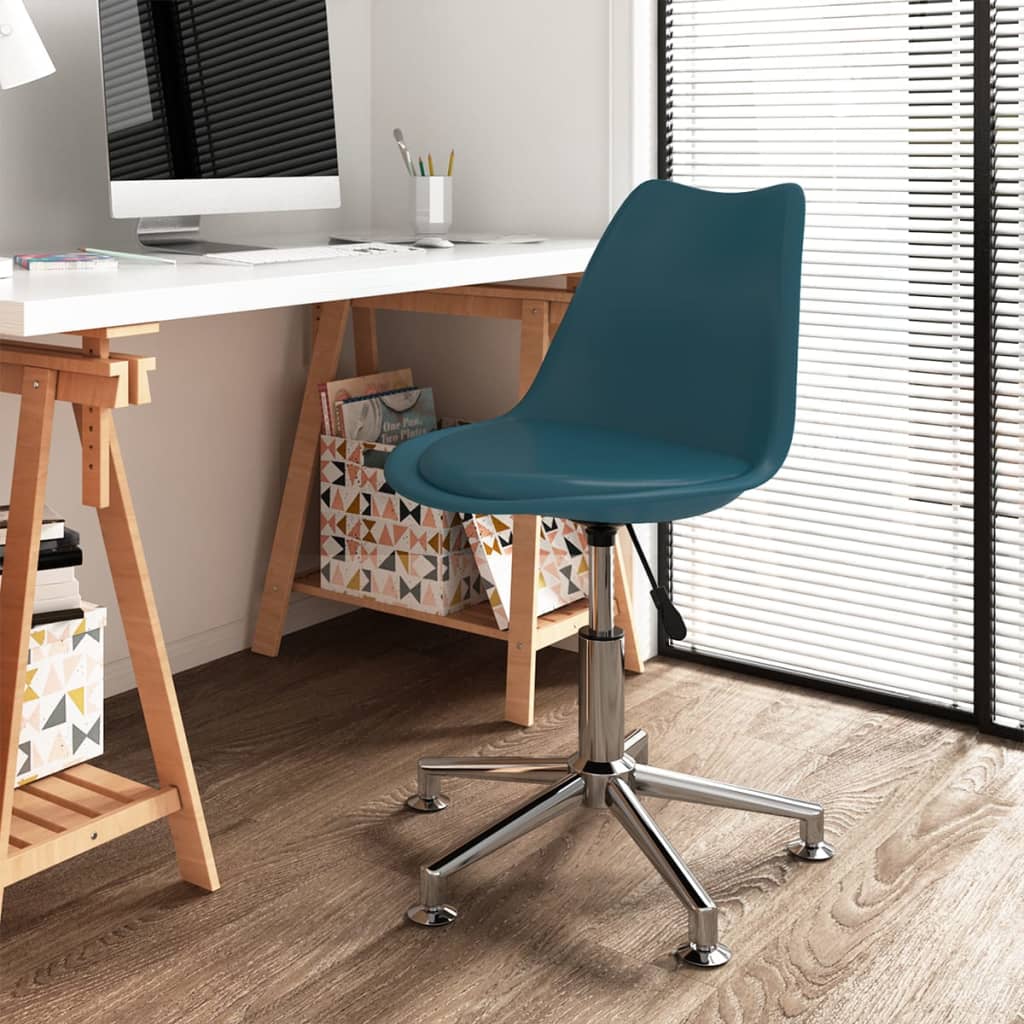 vidaXL Otočná kancelářská židle tyrkysová umělá kůže