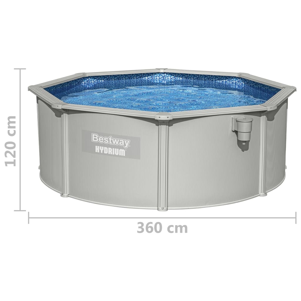 Bestway Nadzemní bazén s rámem Hydrium kulatý 360 x 120 cm