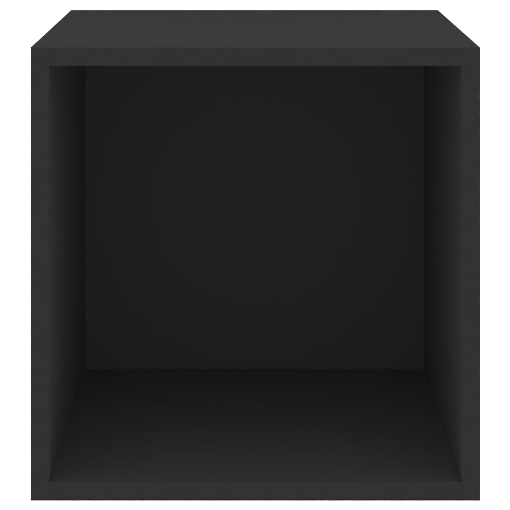 vidaXL Nástěnné skříňky 2 ks černé 37 x 37 x 37 cm dřevotříska