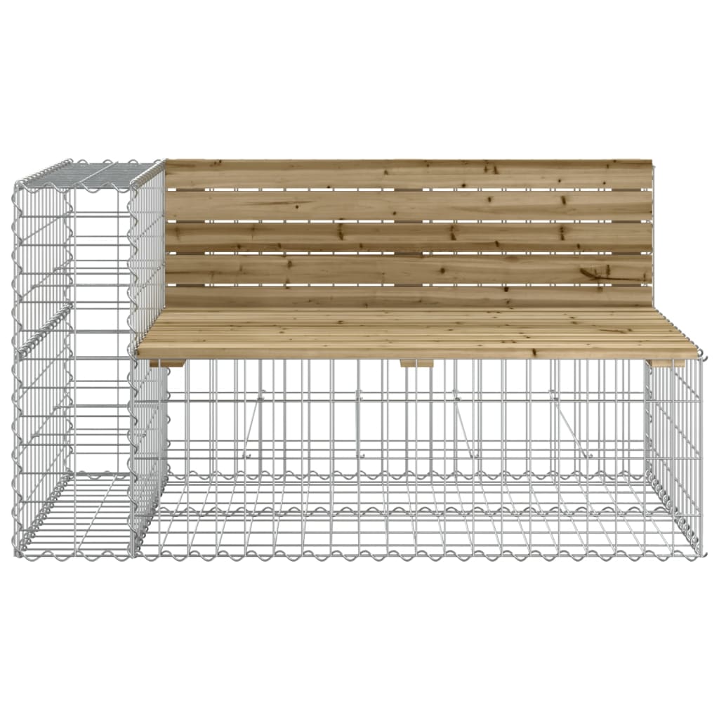 vidaXL Zahradní lavice gabionový design 244x71x65,5 cm borové dřevo