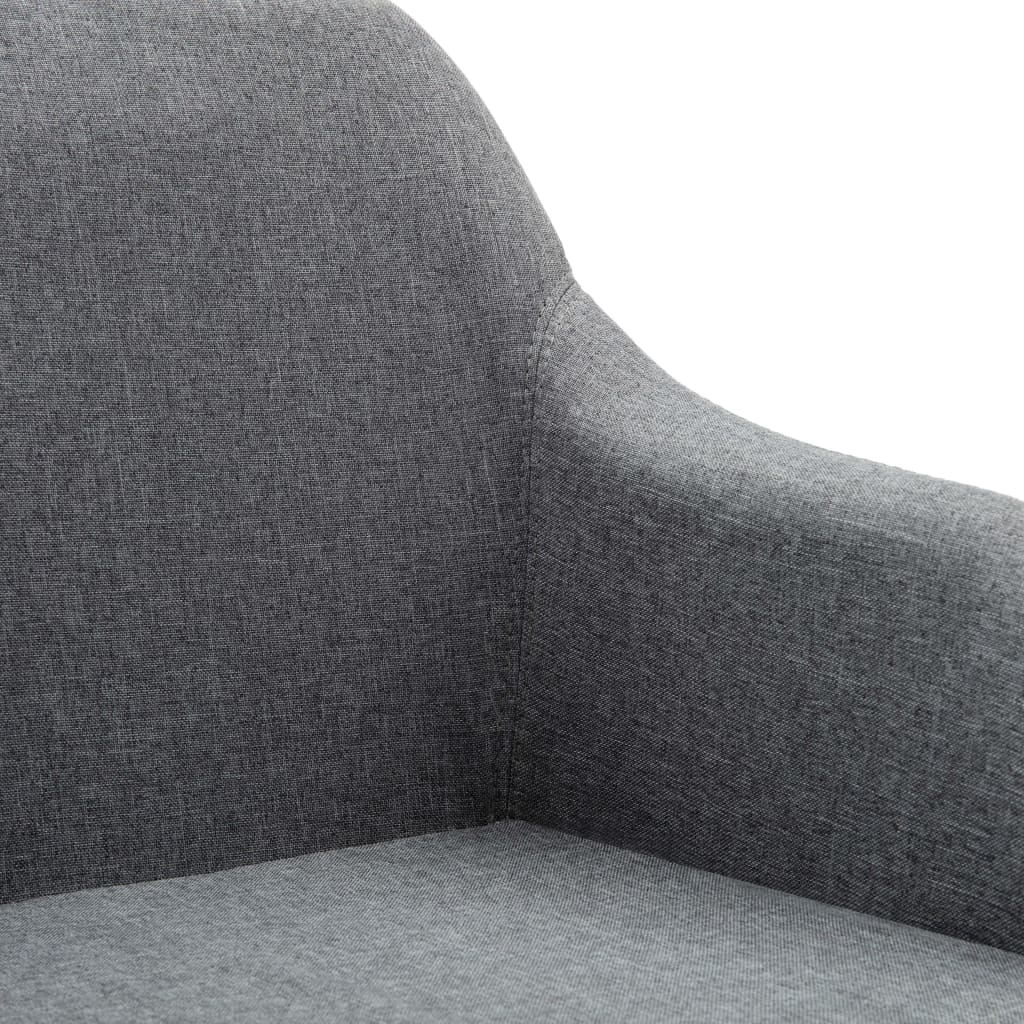 vidaXL Otočná jídelní židle světle šedá textil