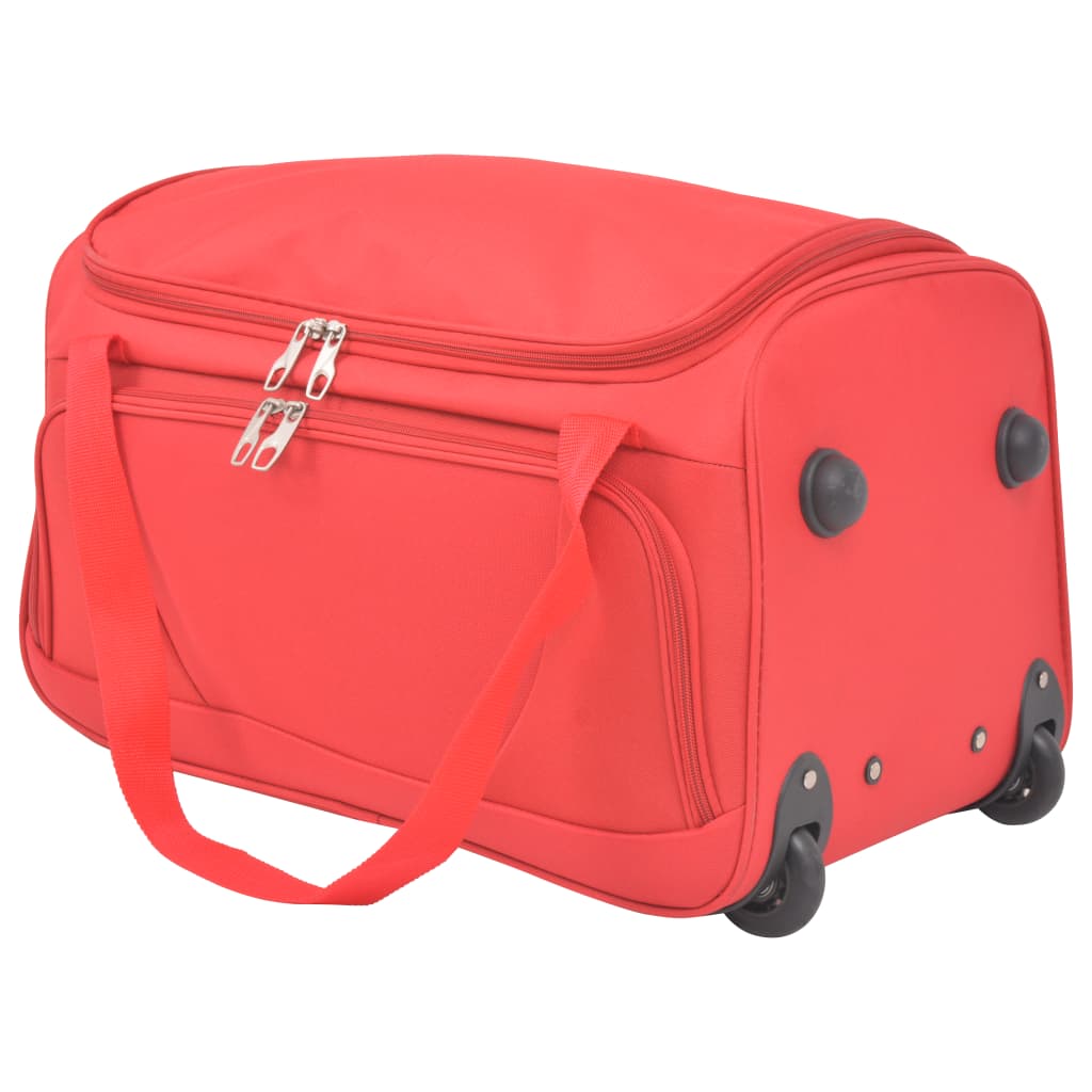 vidaXL 3dílná sada cestovních kufrů, červená