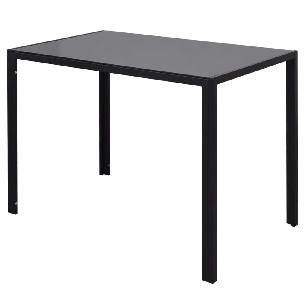 vidaXL Sedmidílný jídelní set se stolem černá a bílá