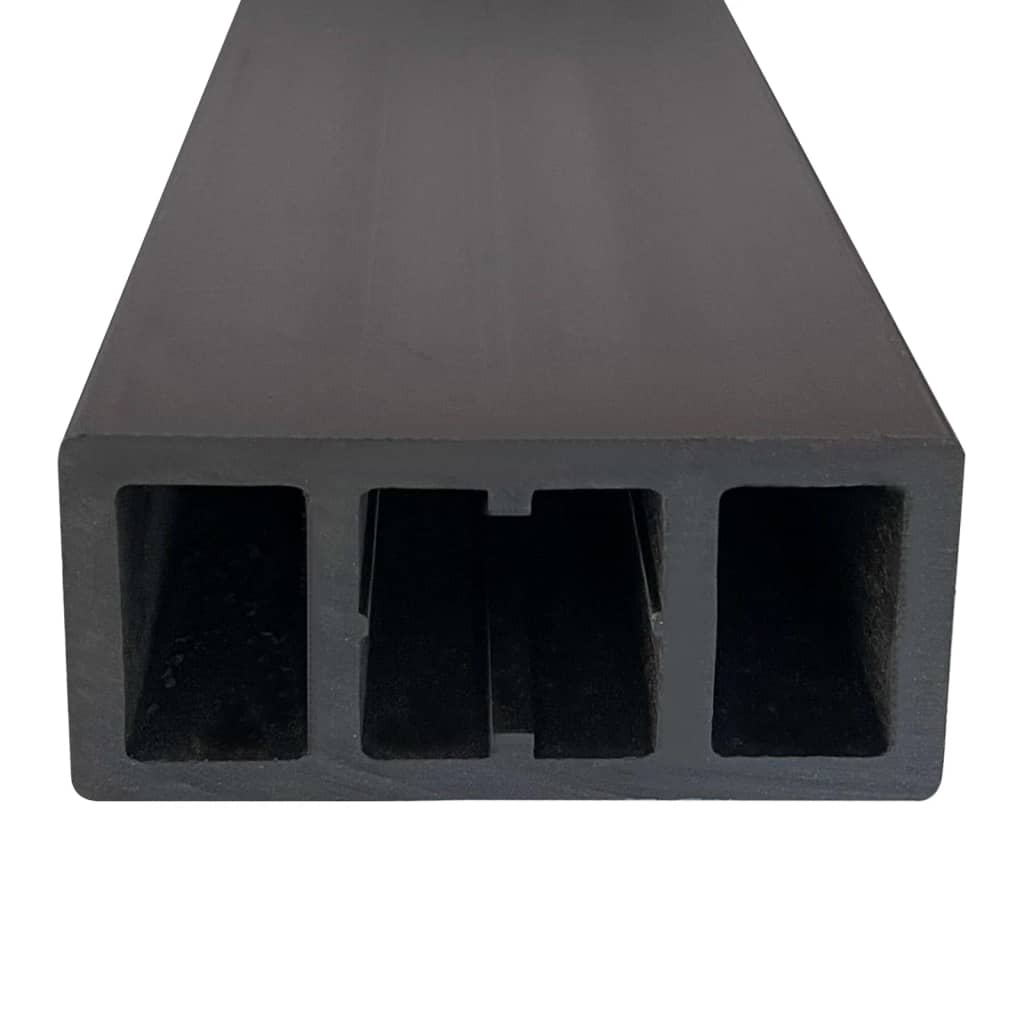 vidaXL Podkladní hranoly 6 ks černé 170 x 8,5 x 4,5 cm WPC