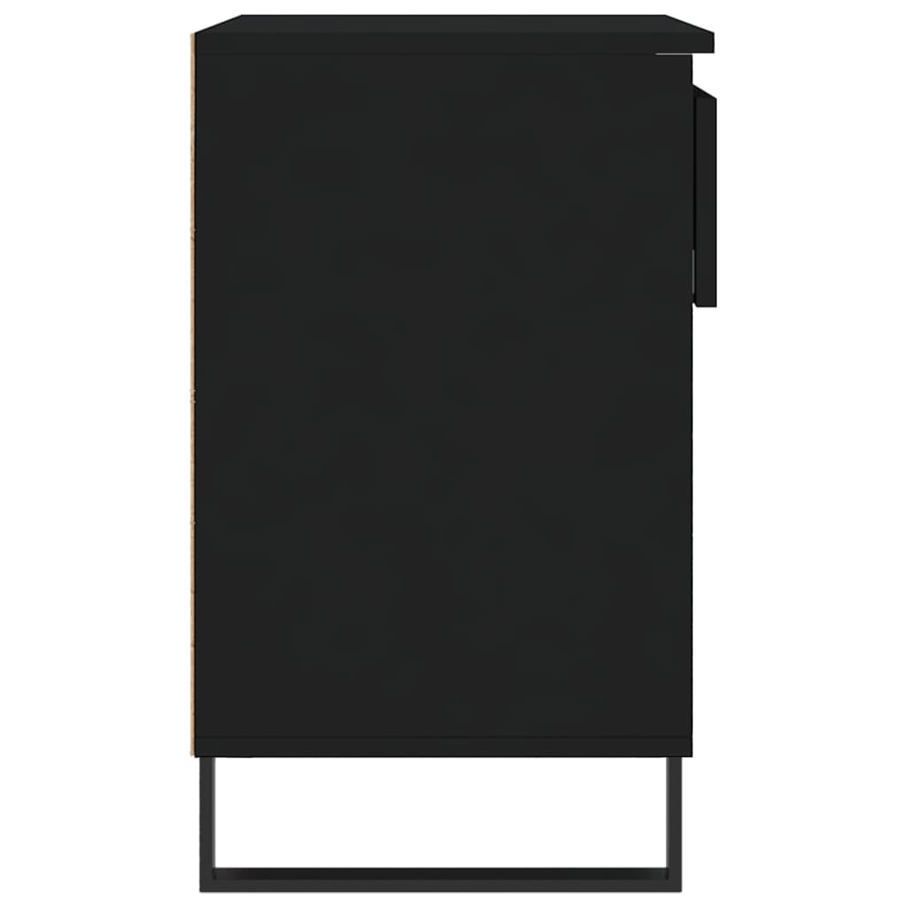 vidaXL Botník černý 70x36x60 cm kompozitní dřevo