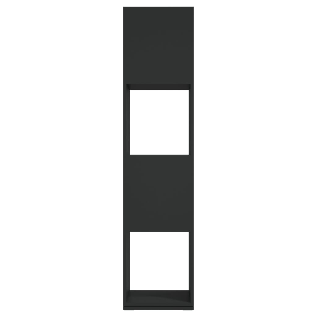vidaXL Otočná skříňka černá 34,5 x 34,5 x 75,5 cm dřevotříska