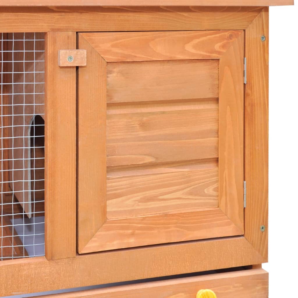 vidaXL Zahradní králikárna/domek pro drobná zvířata 1 dvířka dřevěná