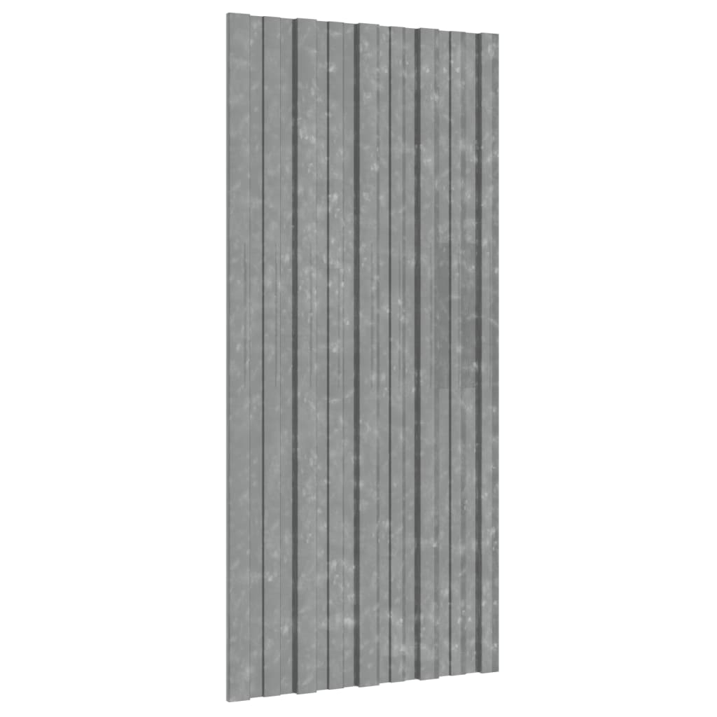 vidaXL Střešní panely 12 ks pozinkovaná ocel stříbrné 100 x 45 cm
