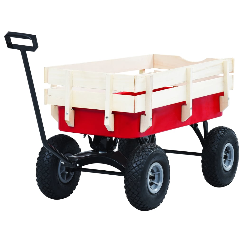 vidaXL Ruční vozík 150 kg červený